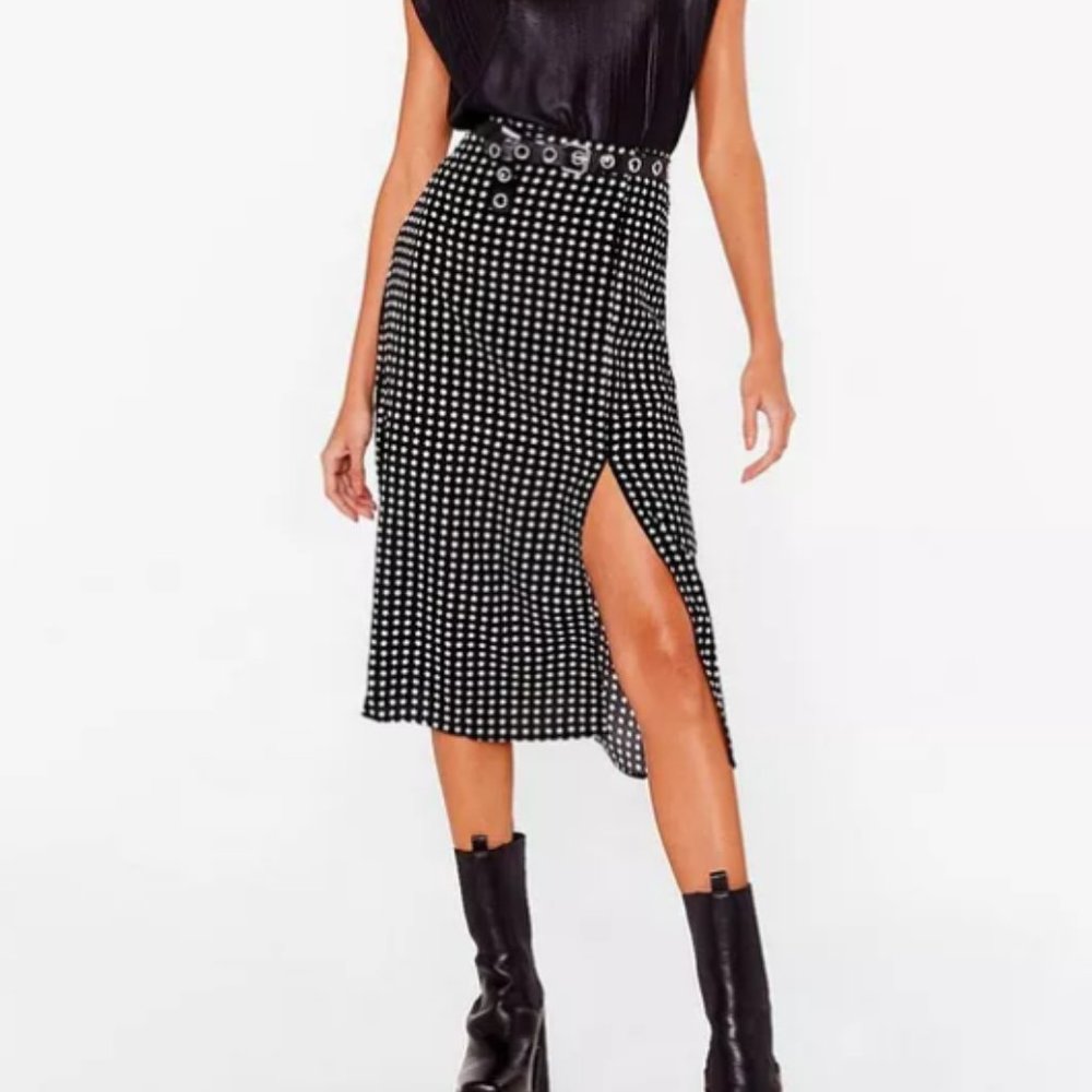 Star Energy High-Waisted Midi Skirt